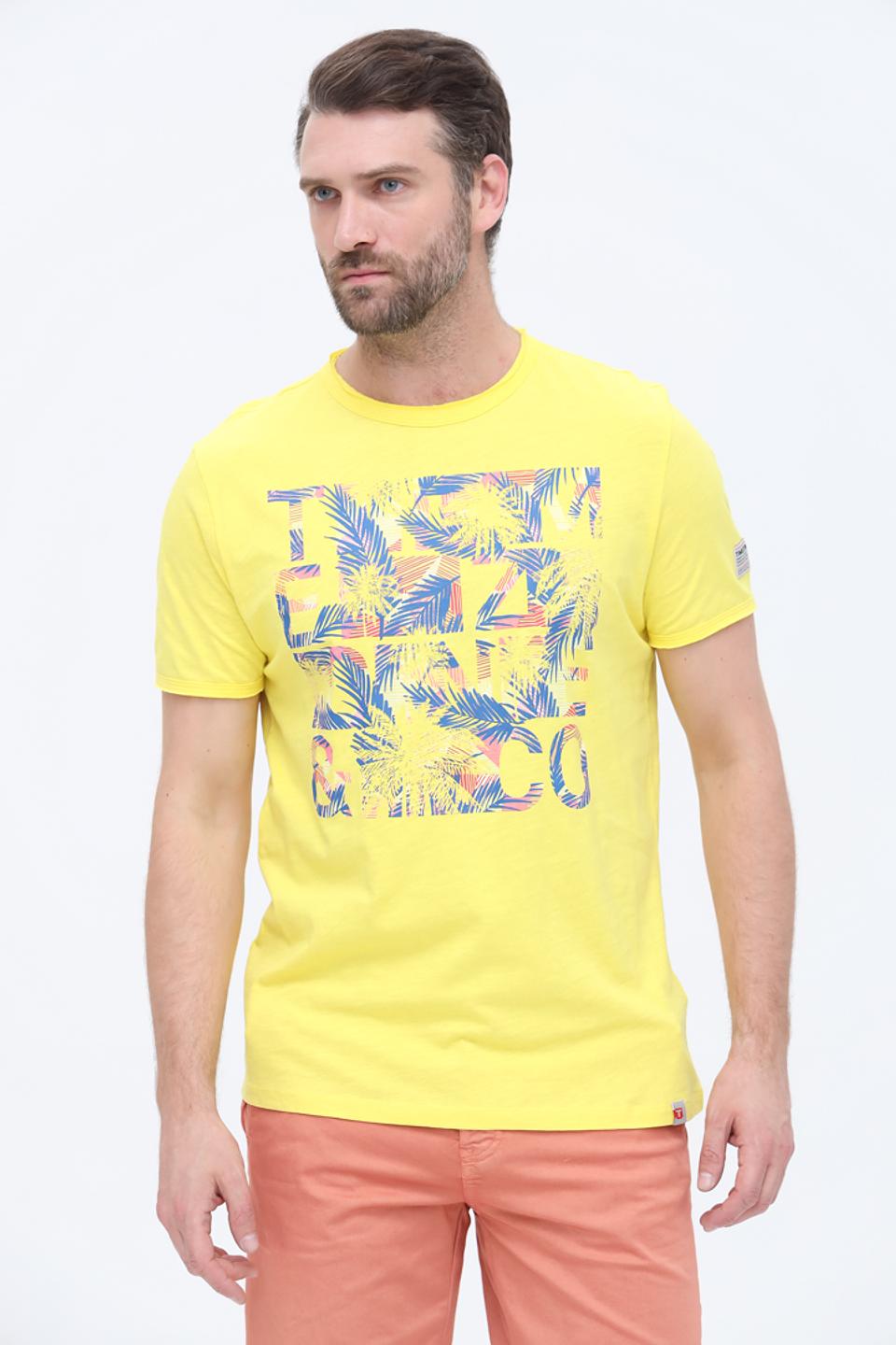 Футболка Time Zone с принтом жёлтая