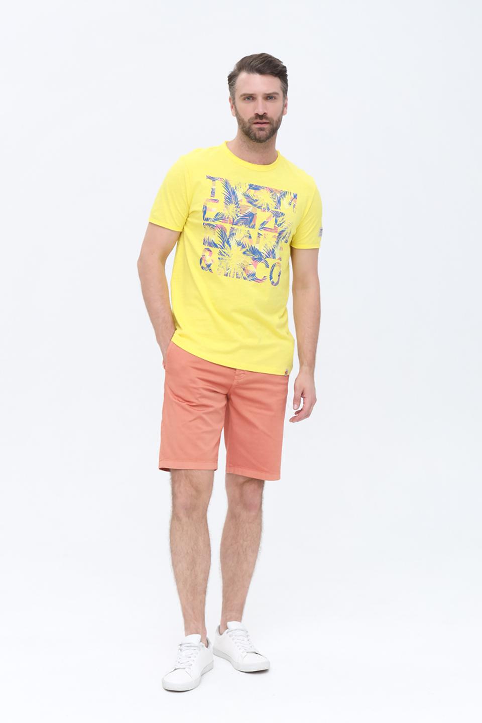 Футболка Time Zone с принтом жёлтая