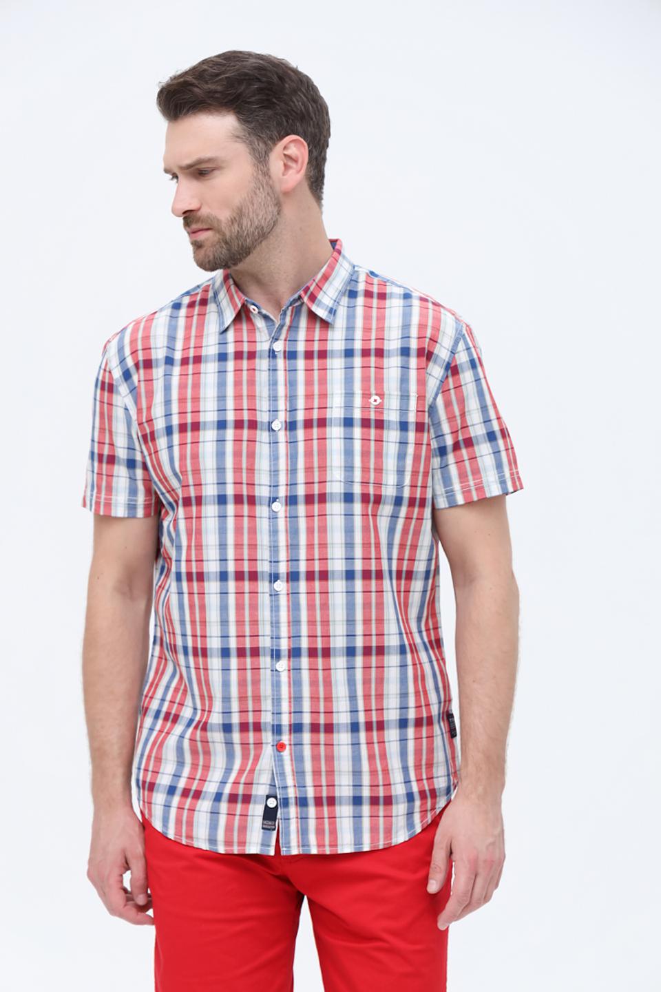 Рубашка кр Time Zone в клетку