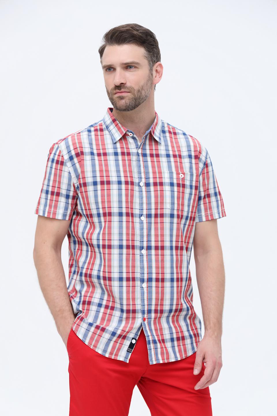 Рубашка кр Time Zone в клетку