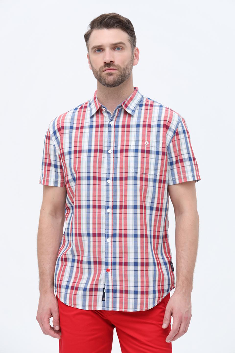 Рубашка кр Time Zone в клетку