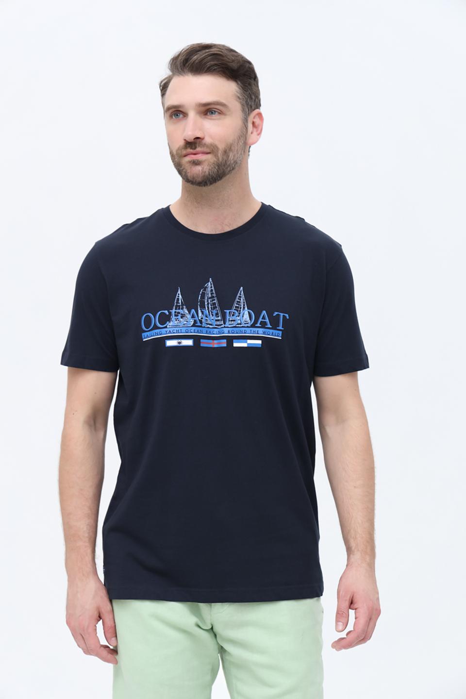 Футболка Granchio с принтом Ocean Boat