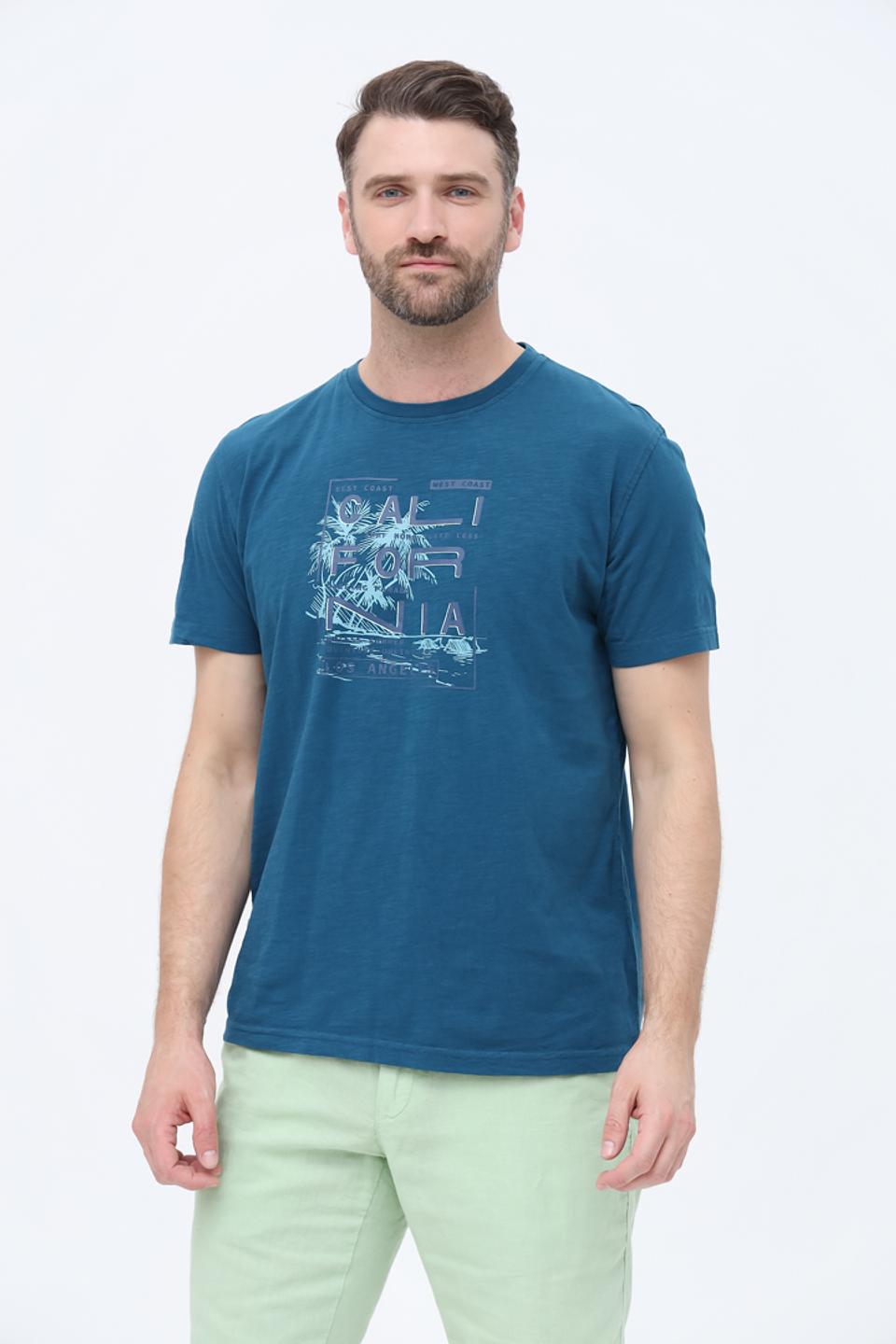 Футболка Sea Barrier с принтом бирюзовый