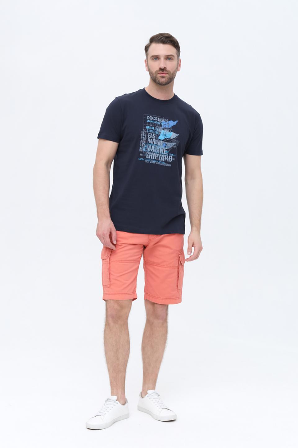 Футболка Sea Barrier с принтом синяя