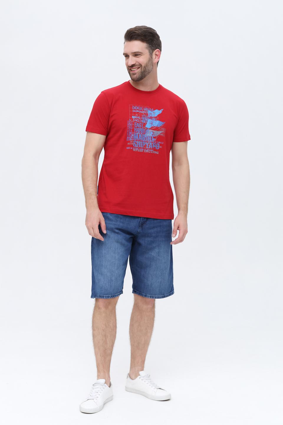 Футболка Sea Barrier с принтом красный