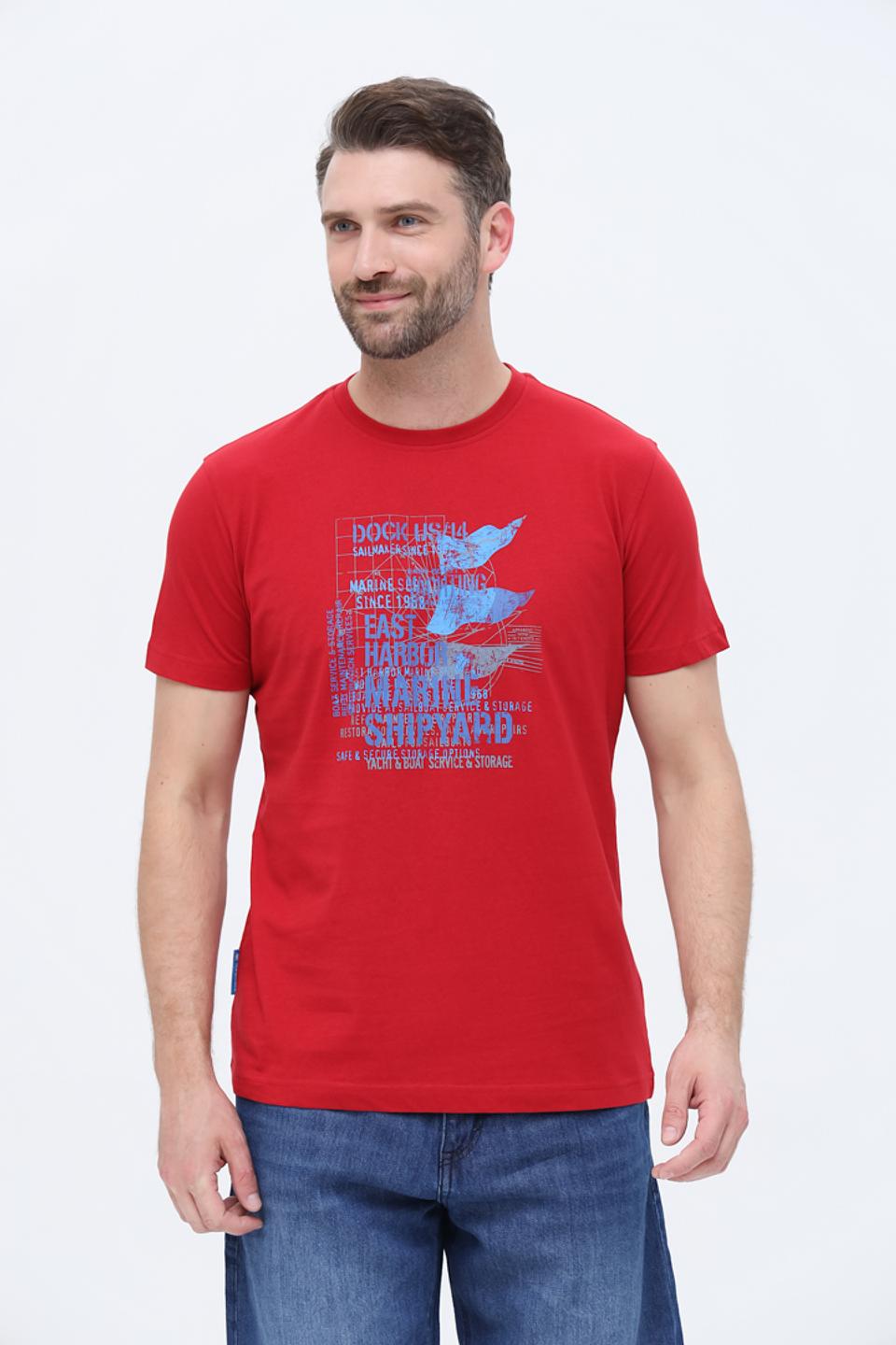 Футболка Sea Barrier с принтом красный