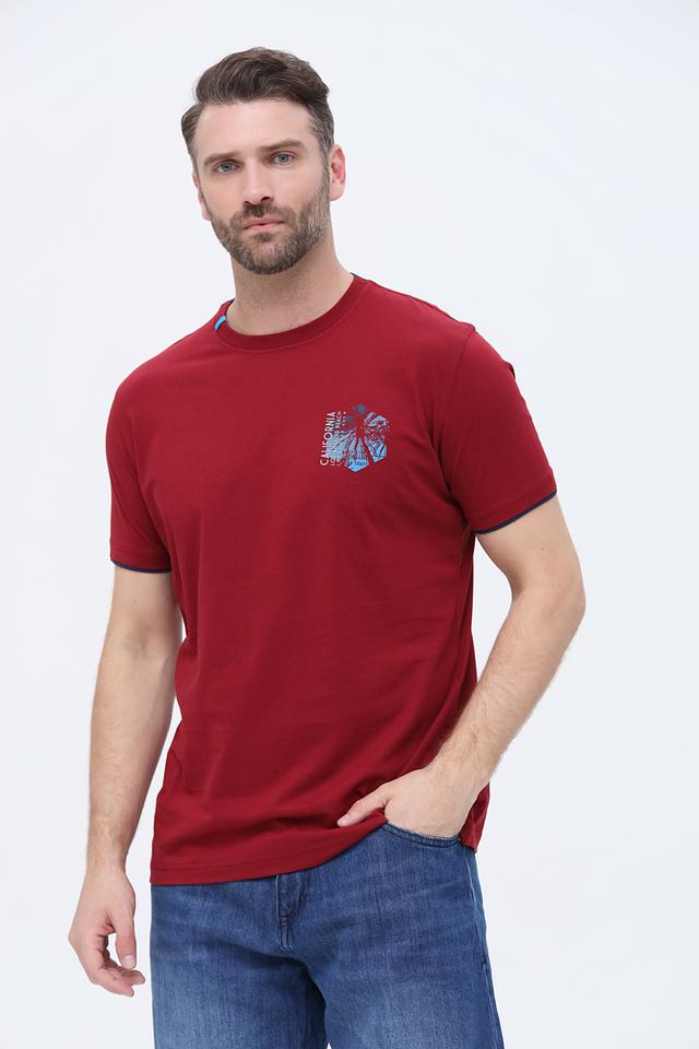 Футболка Sea Barrier с принтом бордовый