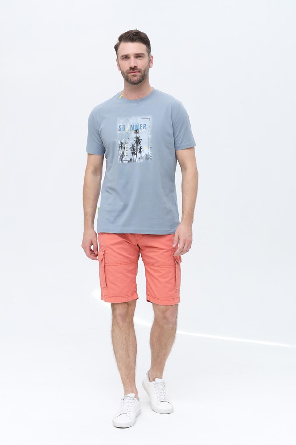 Футболка Sea Barrier с принтом голубой