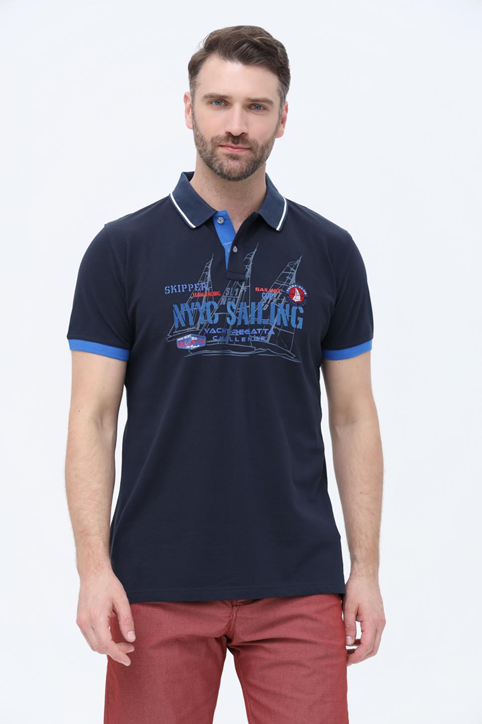 Поло Sea Barrier с принтом