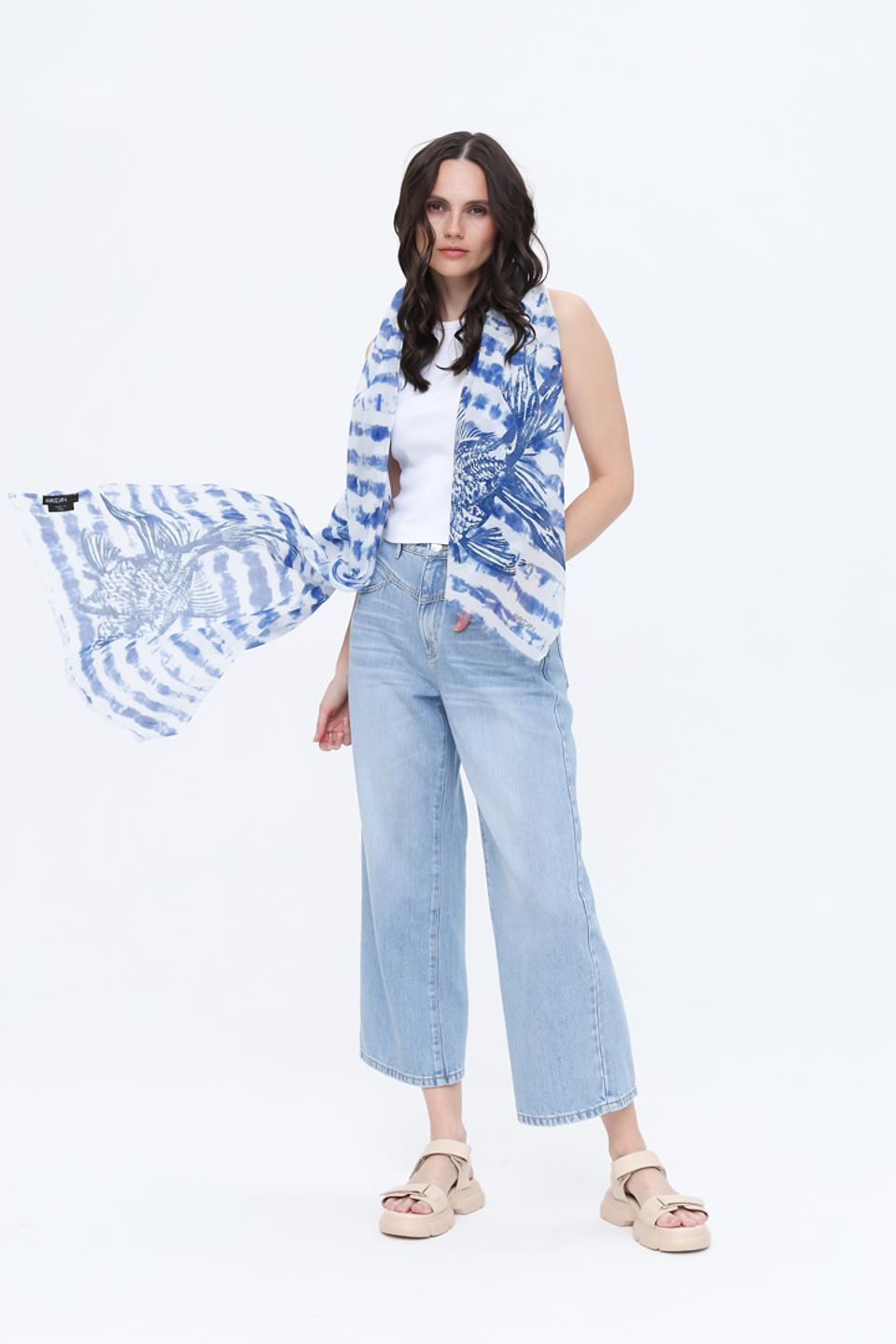 Джинсы Tom Tailor клеш голубые