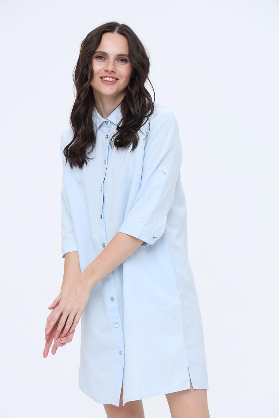 Платье-рубашка Frieda and Freddies голубое