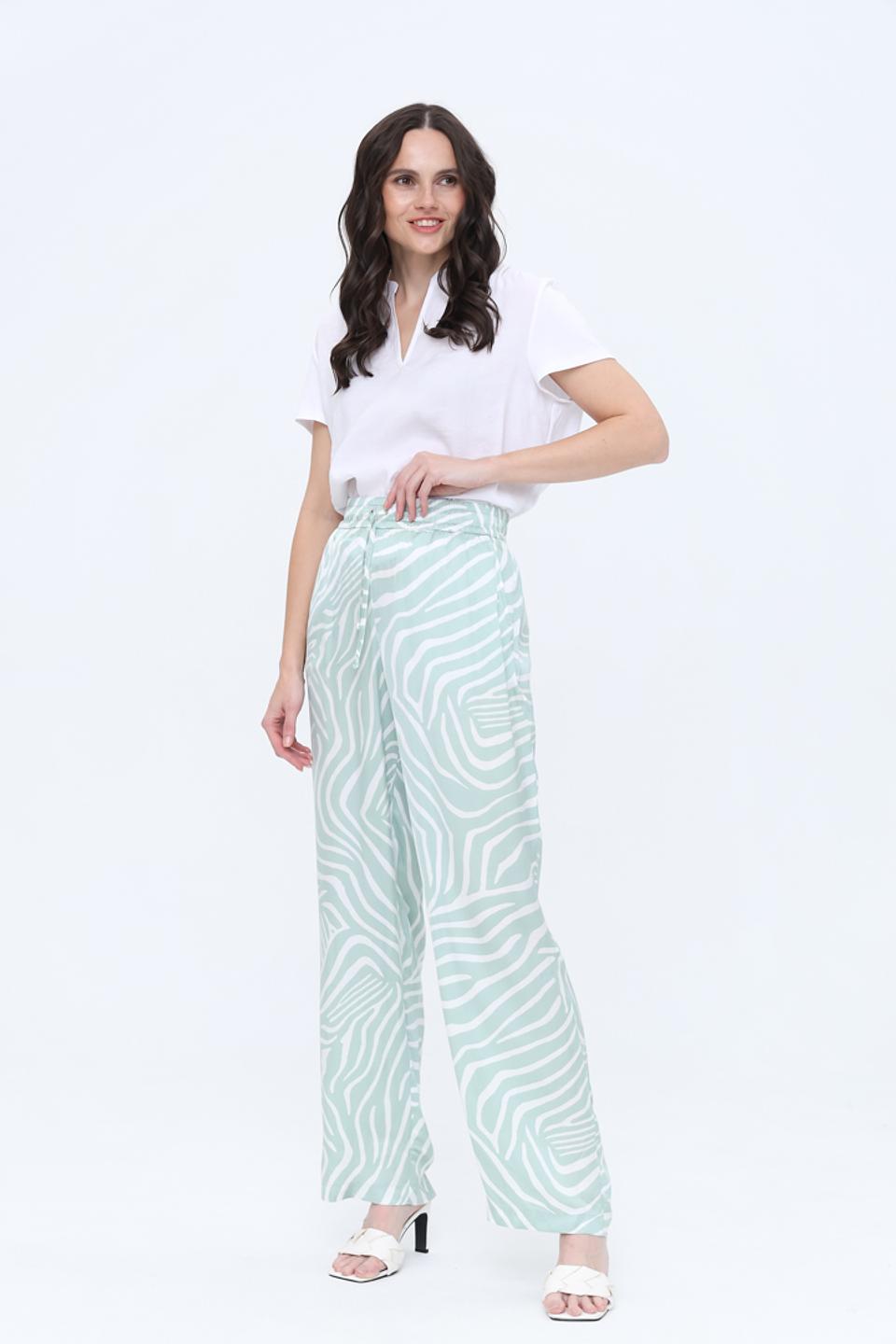 Брюки Marc Aurel принт зебра