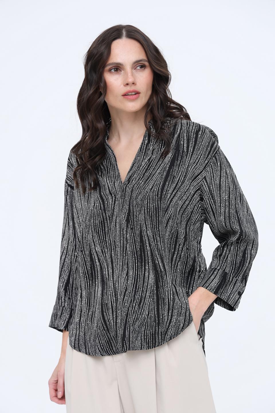 Блуза Taifun с принтом чёрный