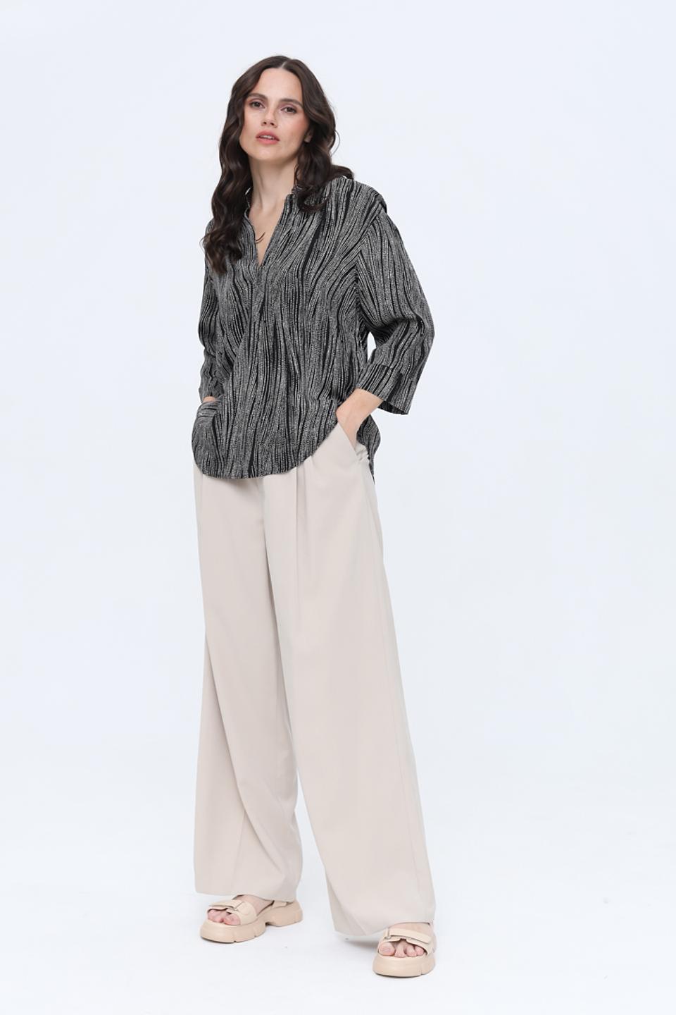 Блуза Taifun с принтом чёрный