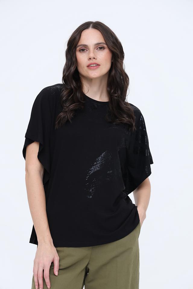 Футболка Taifun с декором чёрная