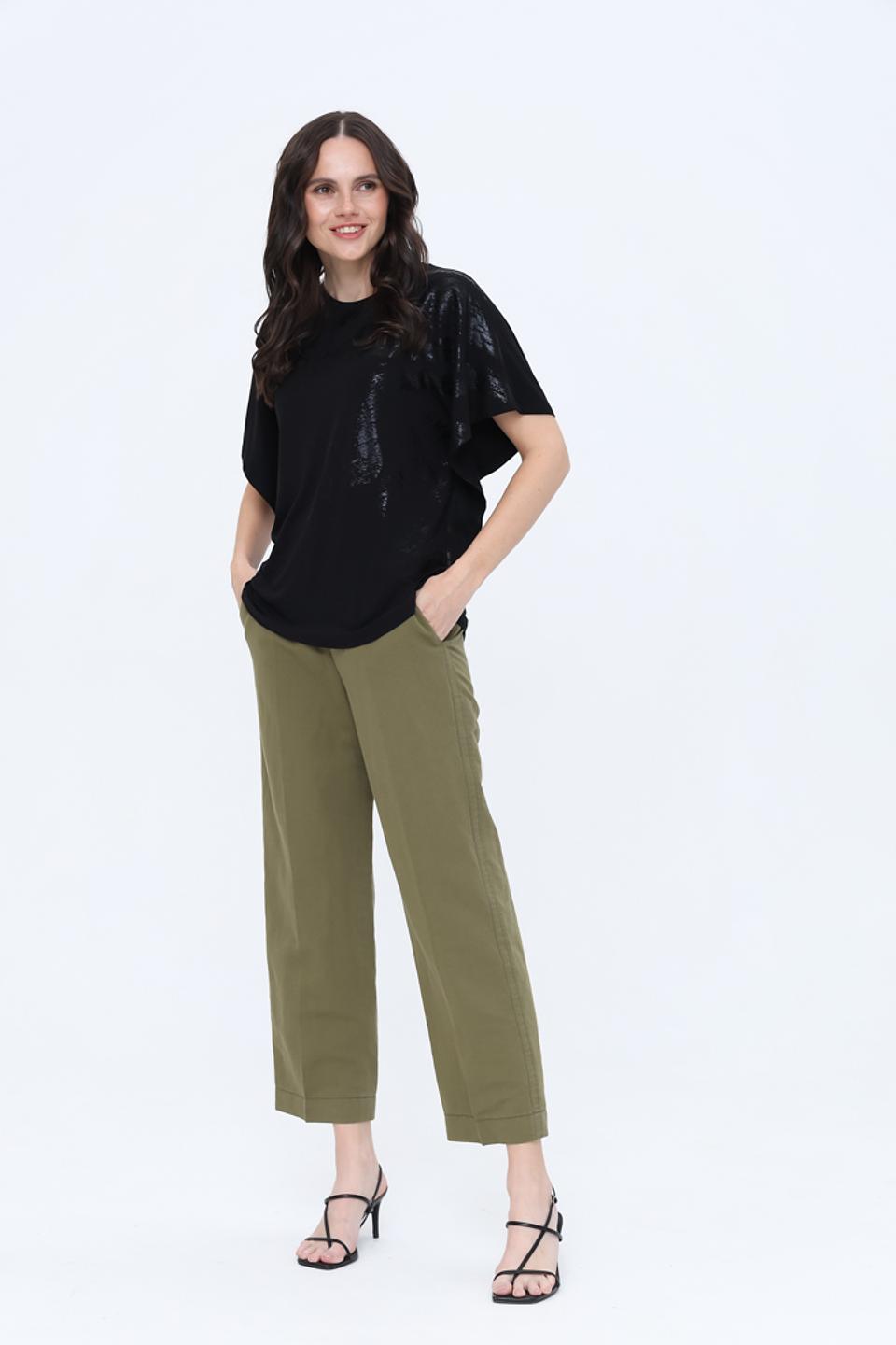 Футболка Taifun с декором чёрная