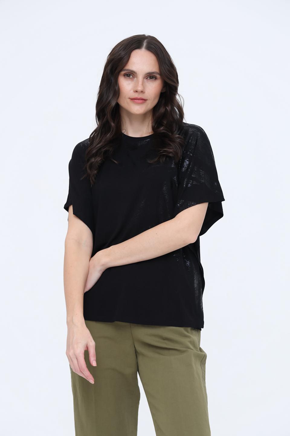 Футболка Taifun с декором чёрная