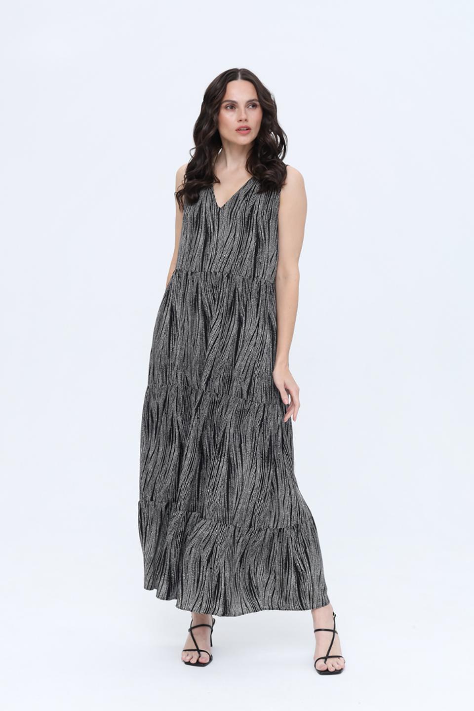 Платье Taifun с принтом чёрно-золотое