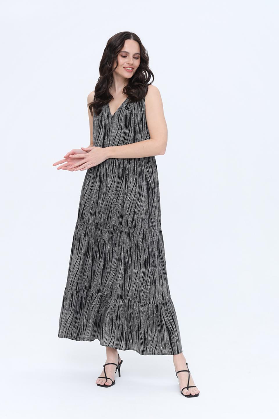 Платье Taifun с принтом чёрно-золотое