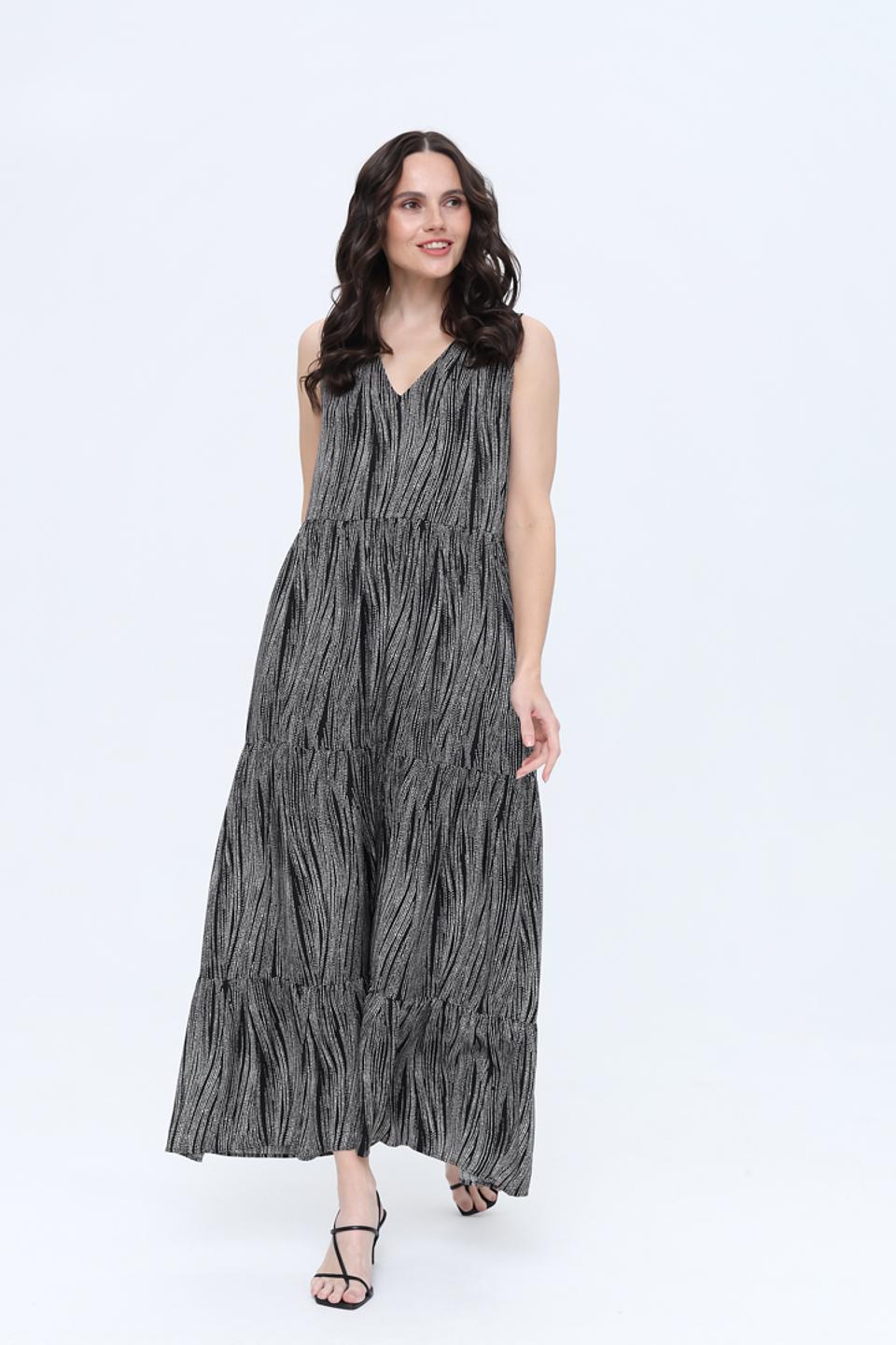 Платье Taifun с принтом чёрно-золотое