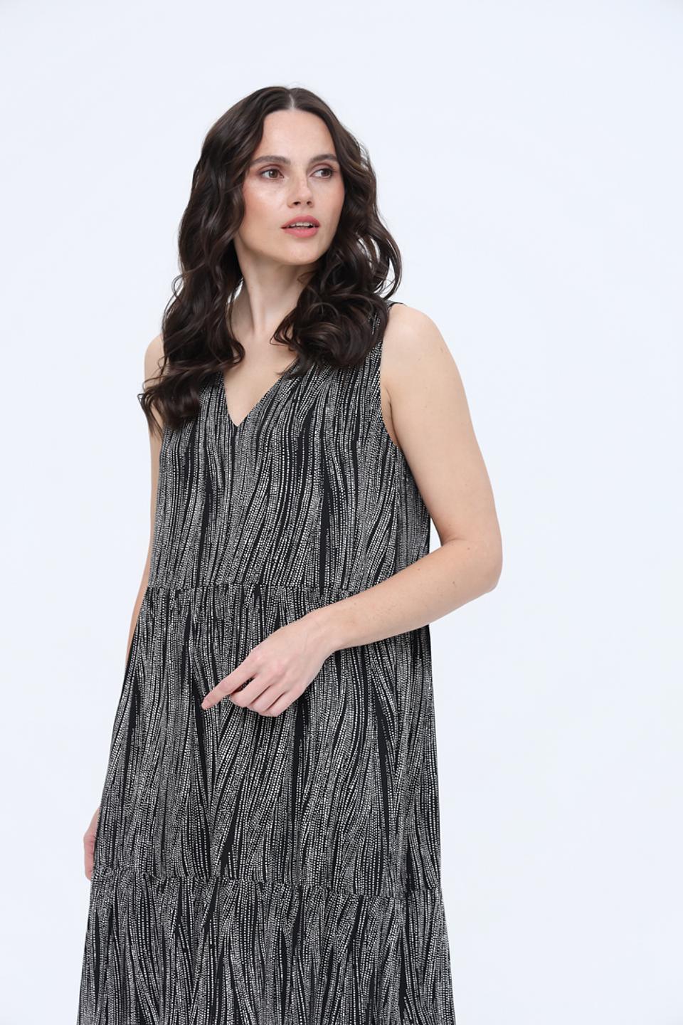 Платье Taifun с принтом чёрно-золотое