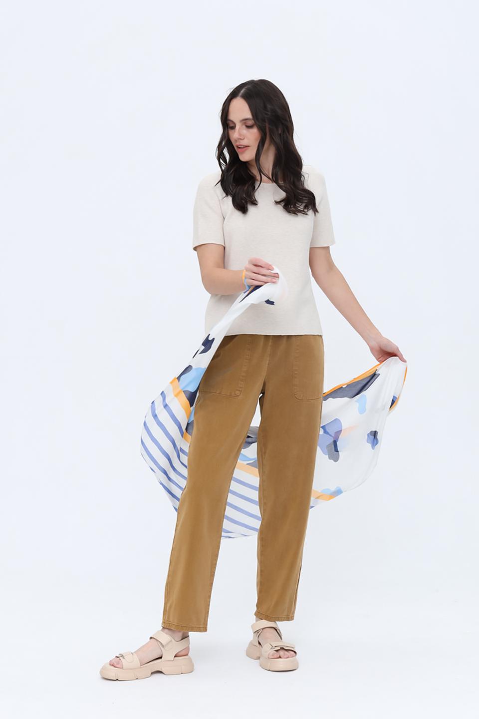 Платок Oui с абстрактным принтом