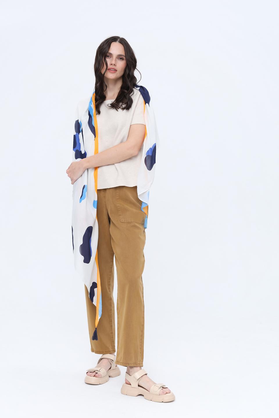 Платок Oui с абстрактным принтом