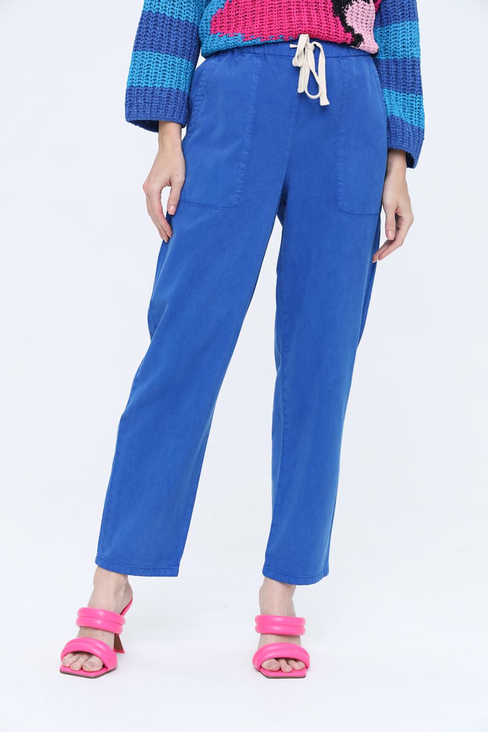 Брюки Oui прямого кроя синие