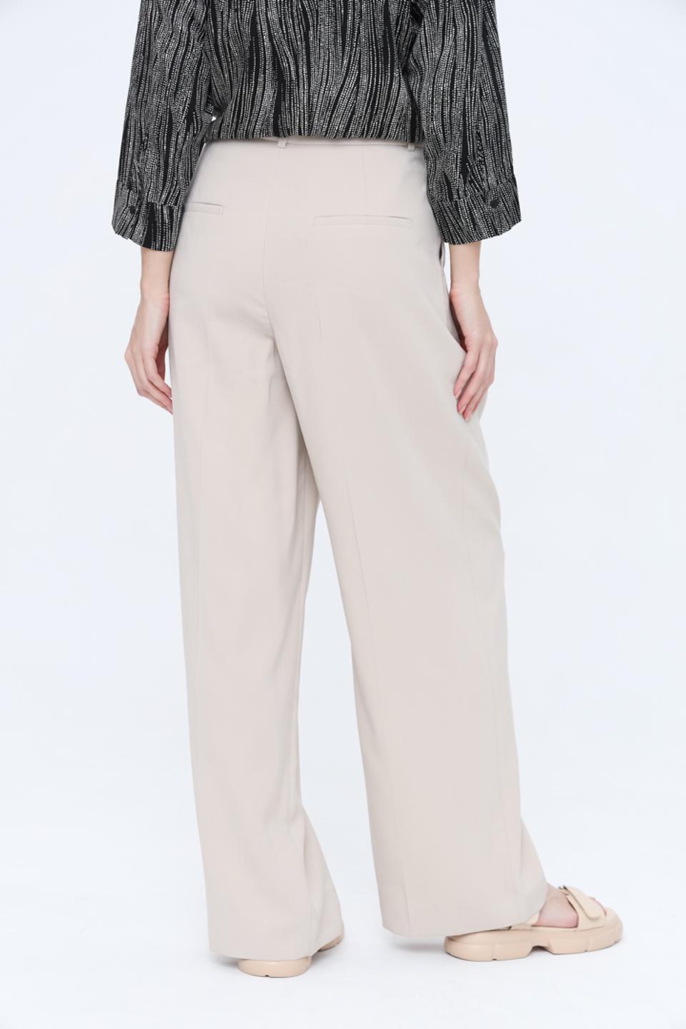 Брюки палаццо Oui бежевые