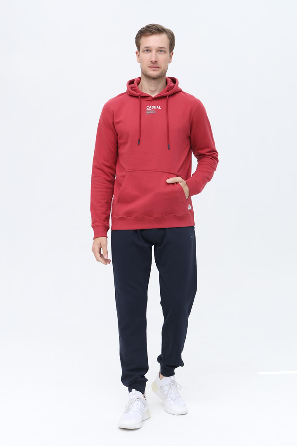 Толстовка Basefield с капюшоном малиновая