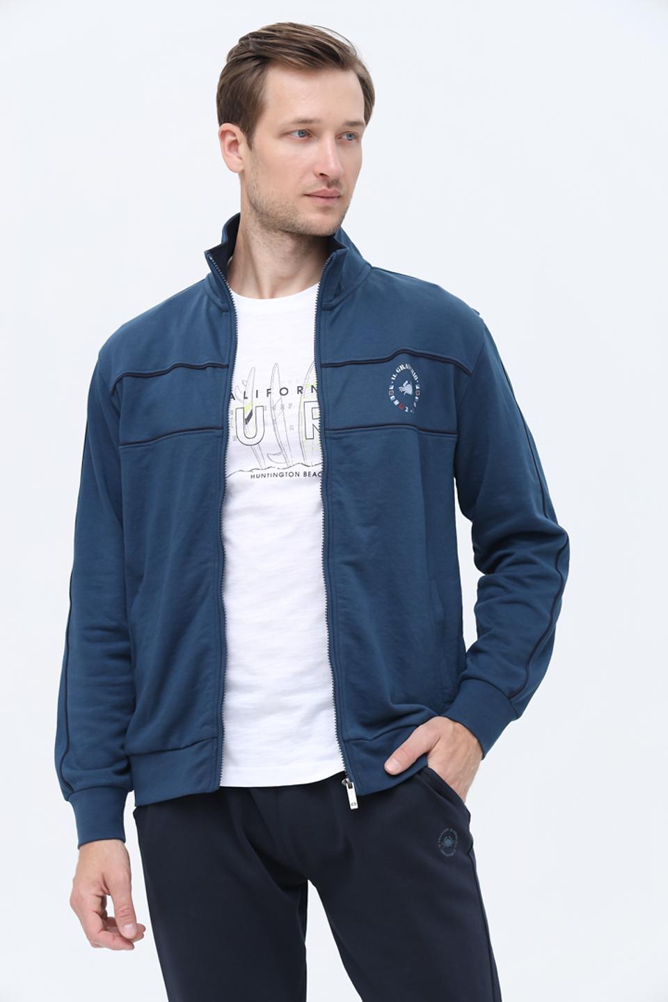 Кардиган Granchio синий с логотипом