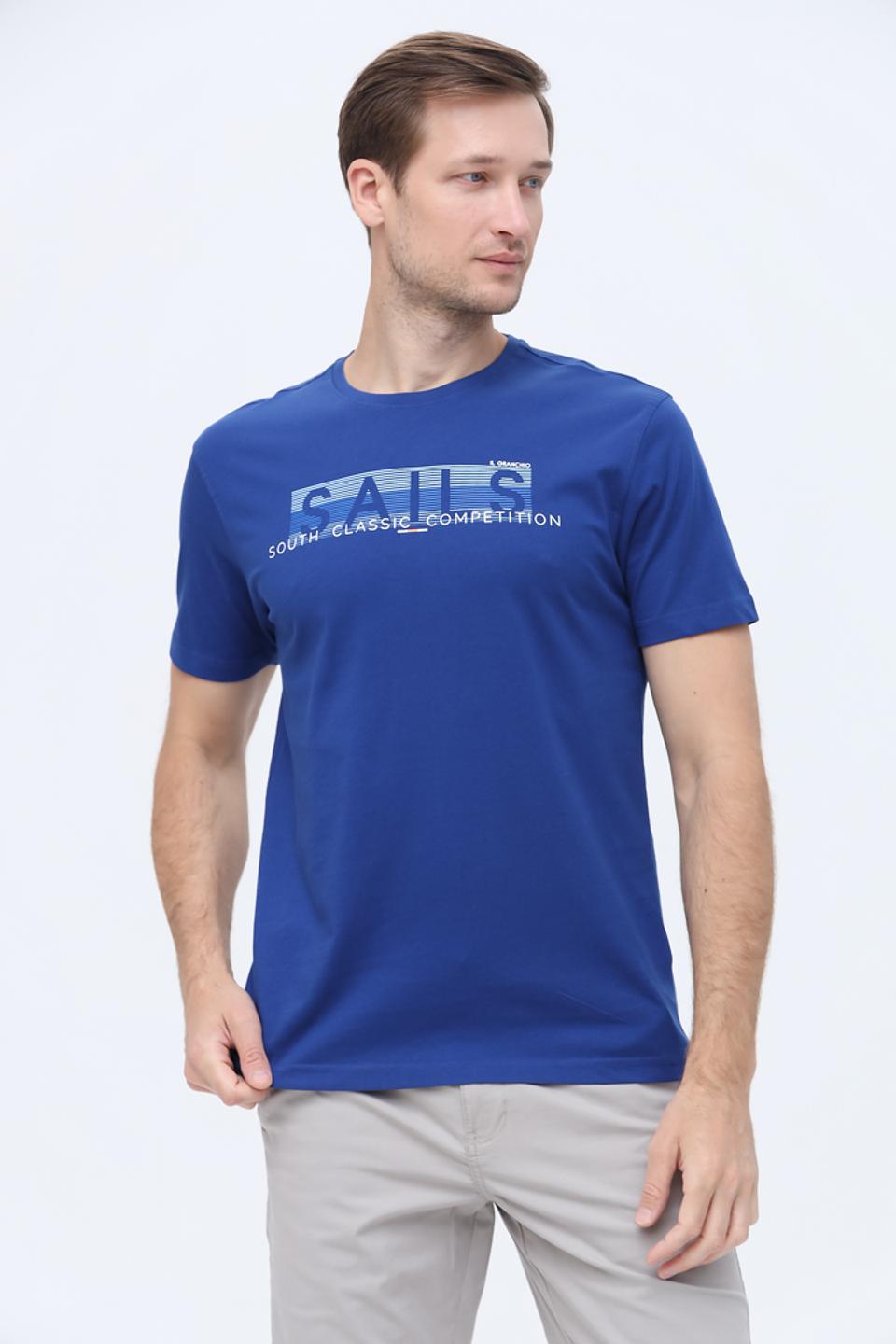 Футболка Granchio с логотипом синяя