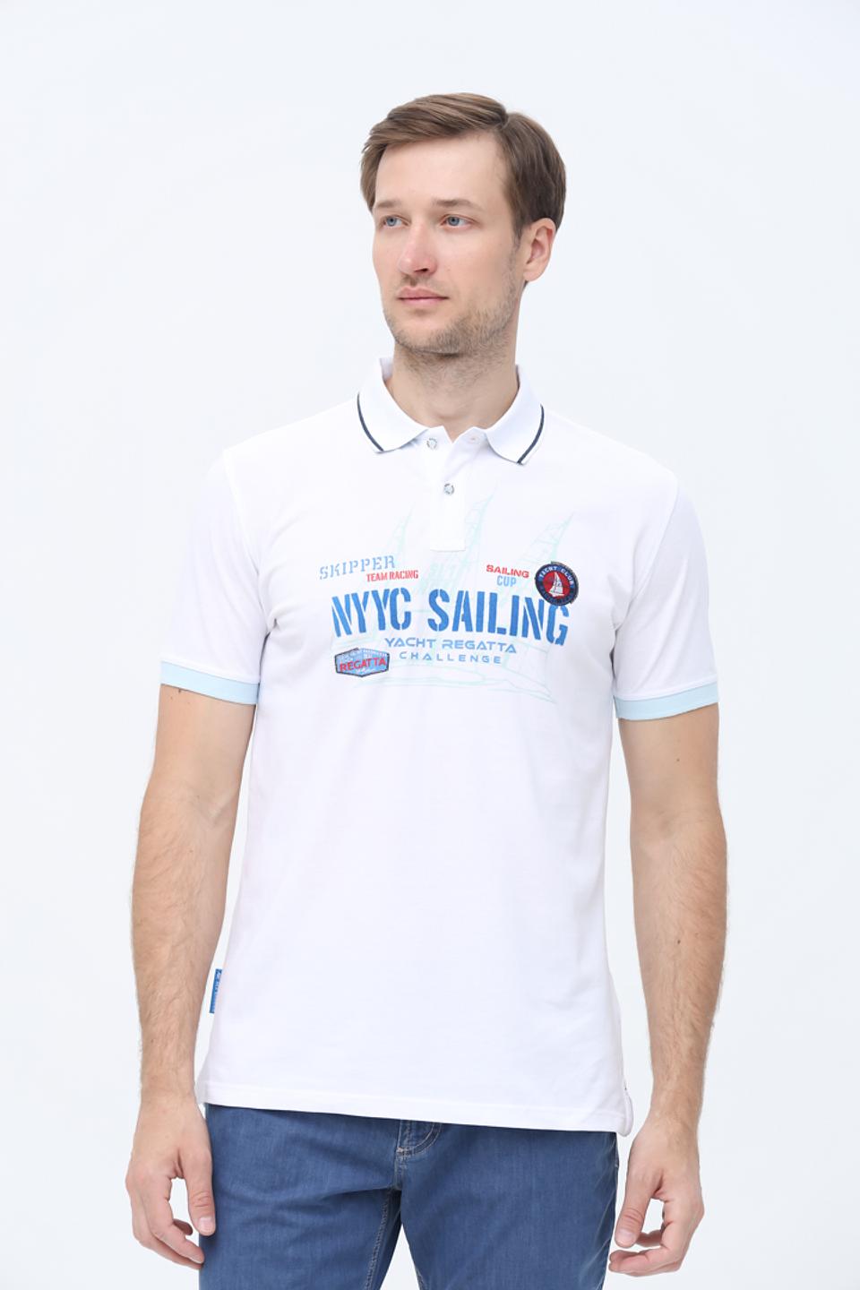 Поло Sea Barrier NYC Sailing белый