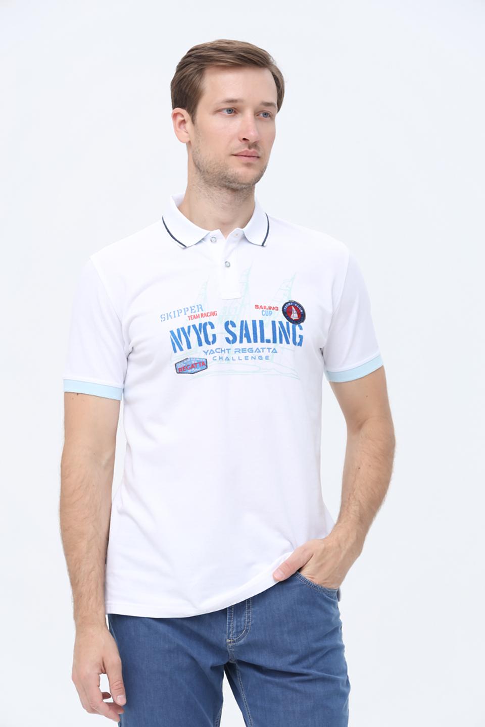 Поло Sea Barrier NYC Sailing белый