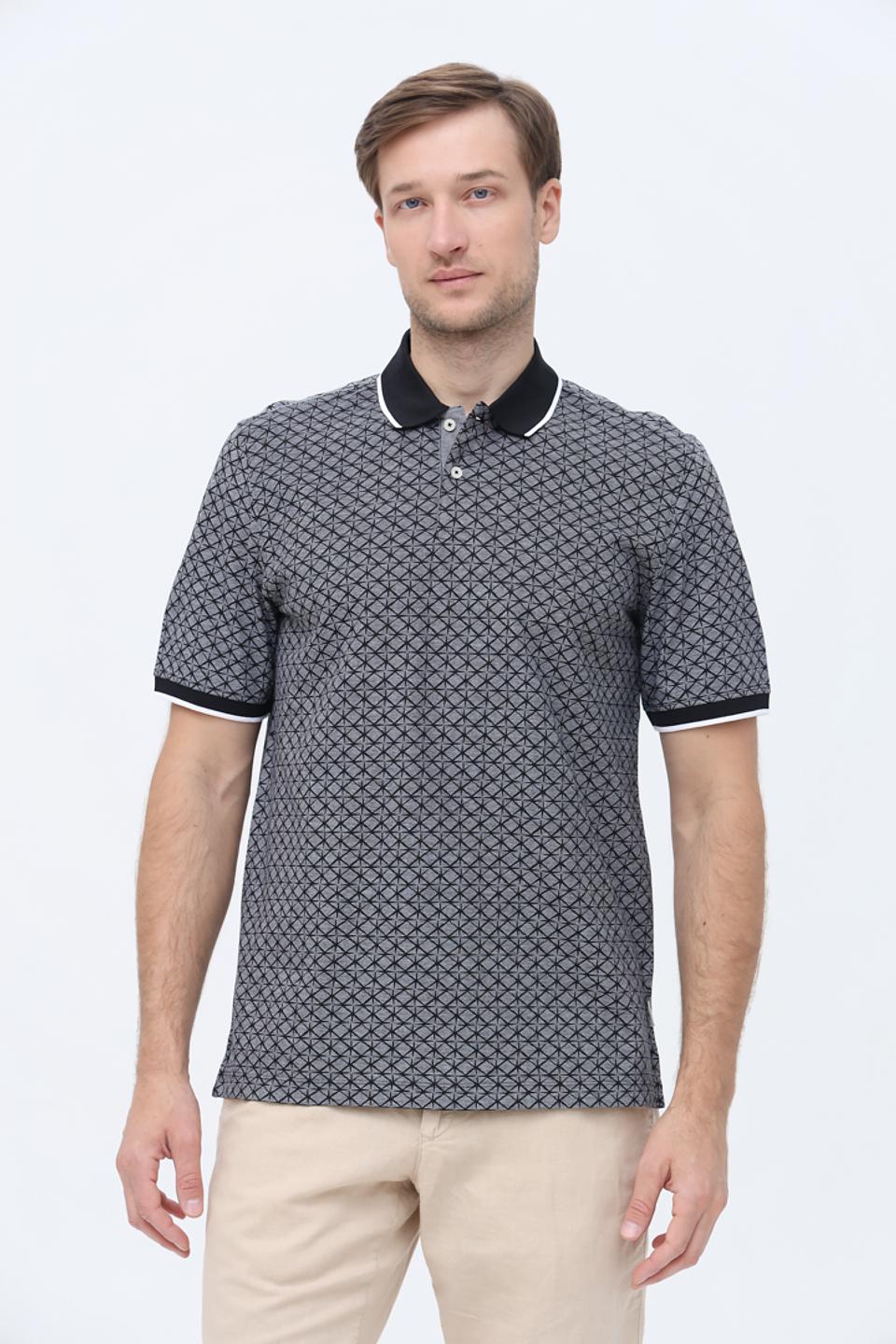 Поло Bugatti с геометрическим рисунком