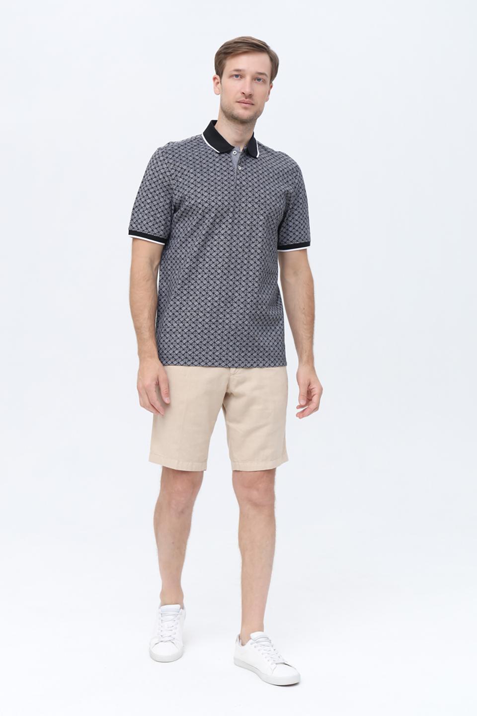 Поло Bugatti с геометрическим рисунком