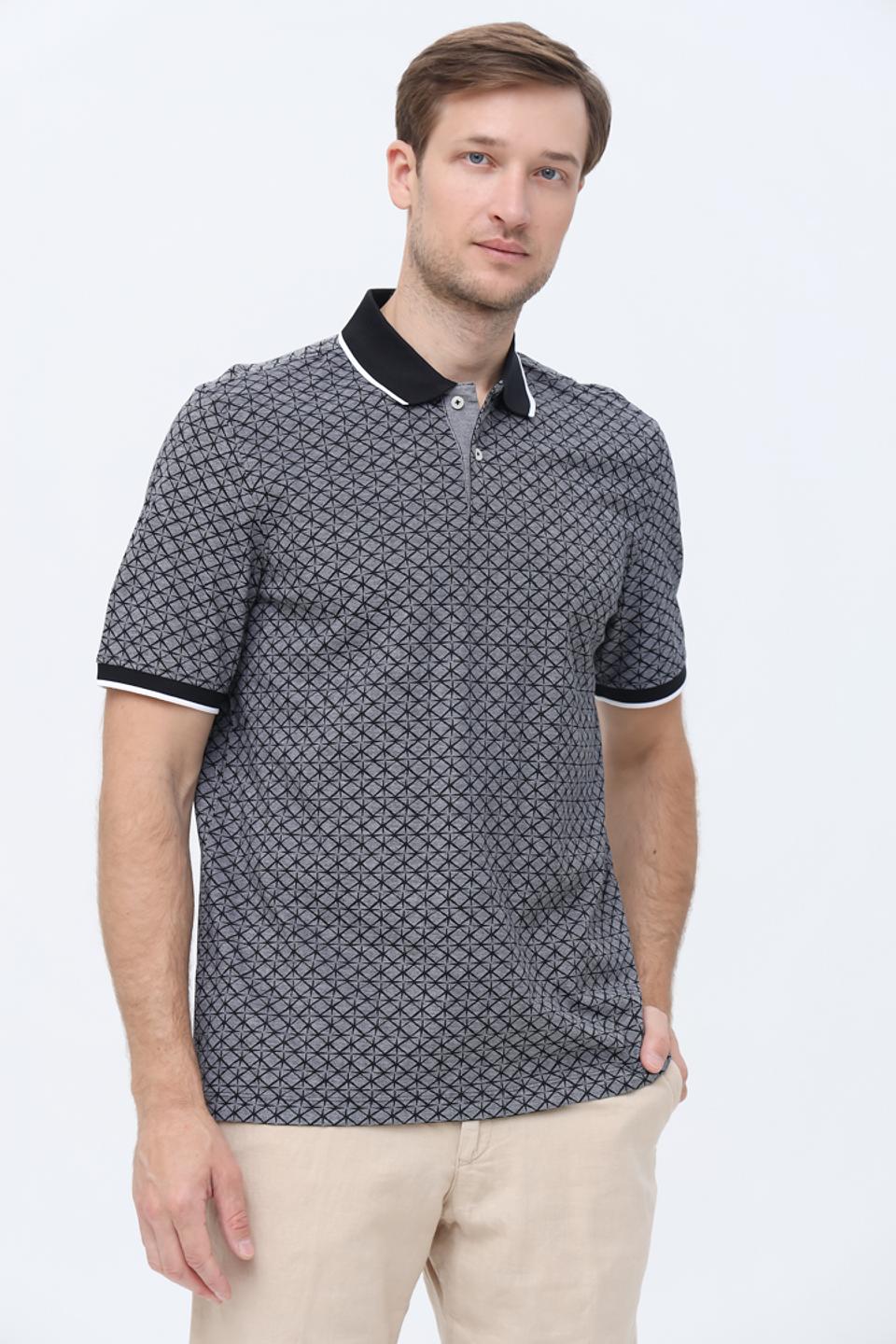 Поло Bugatti с геометрическим рисунком