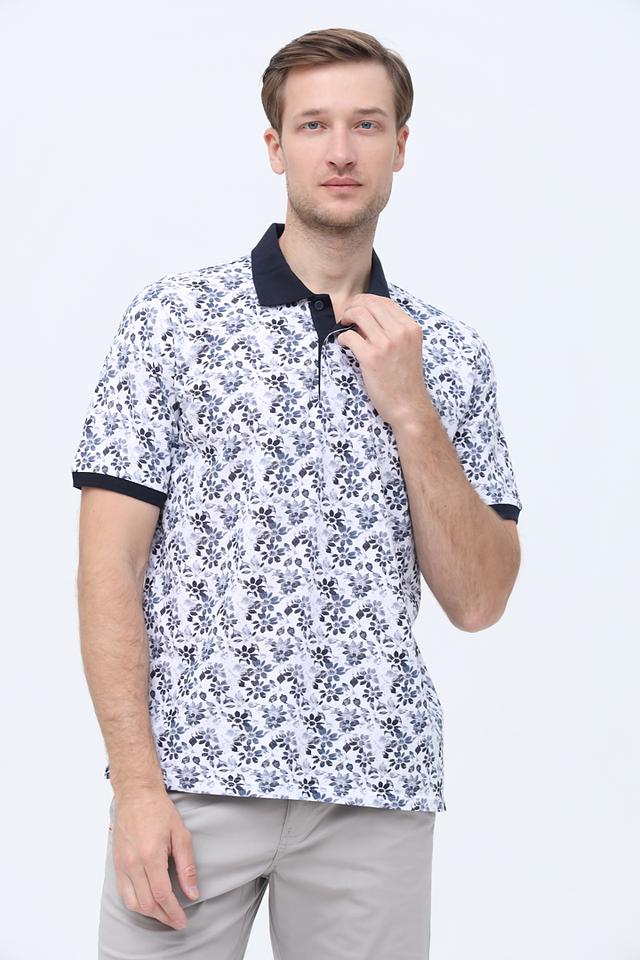 Поло Casa Moda с цветочным принтом