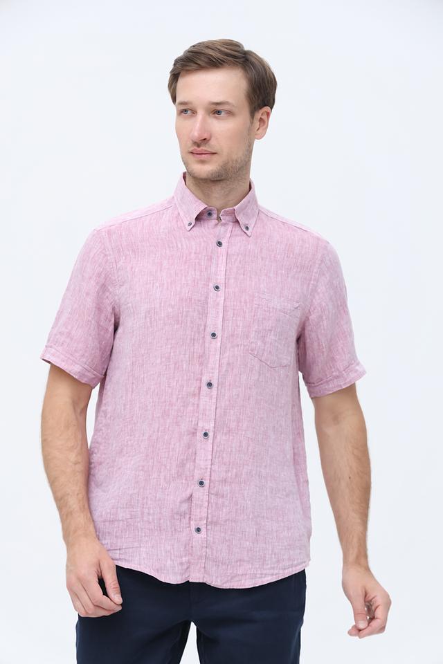 Рубашка кр Casa Moda лен розовая