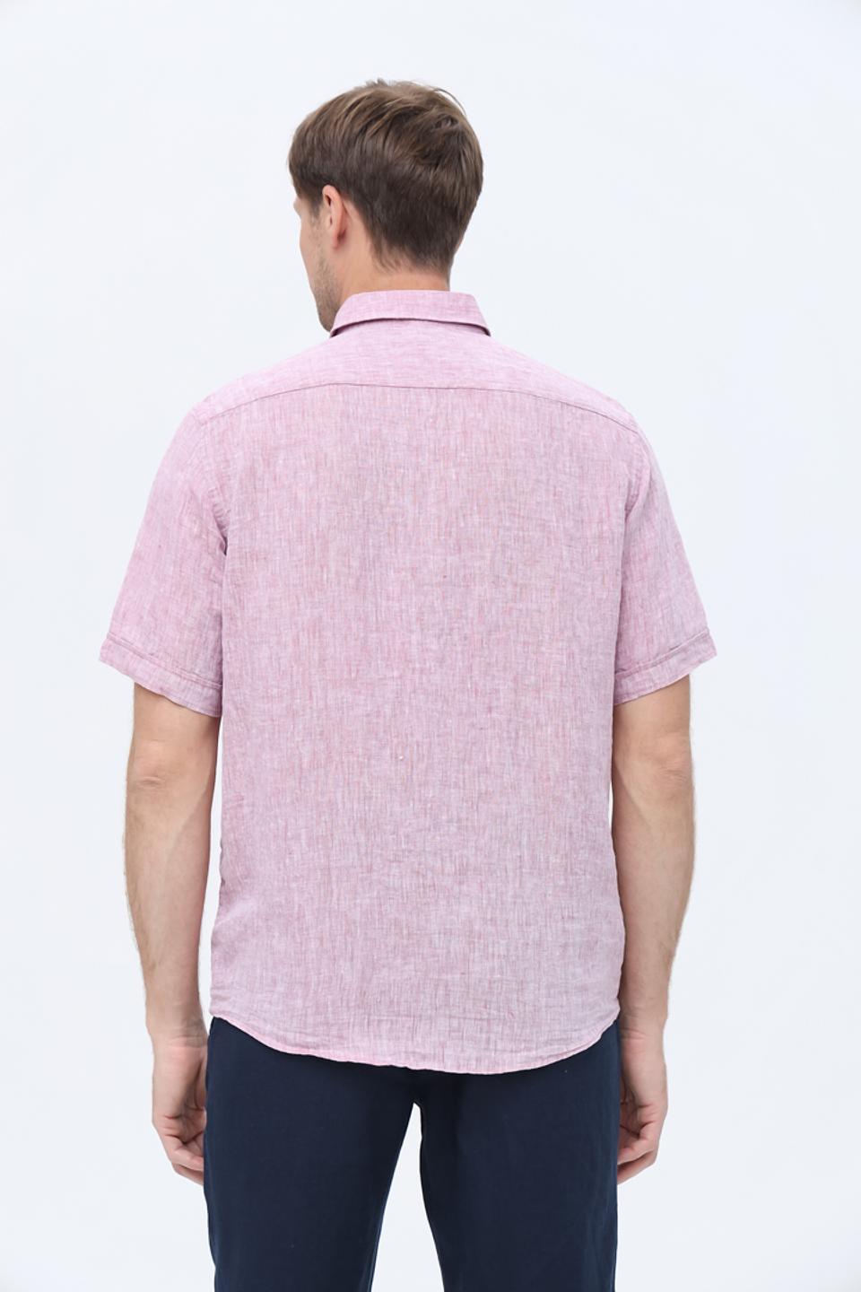 Рубашка кр Casa Moda лен розовая