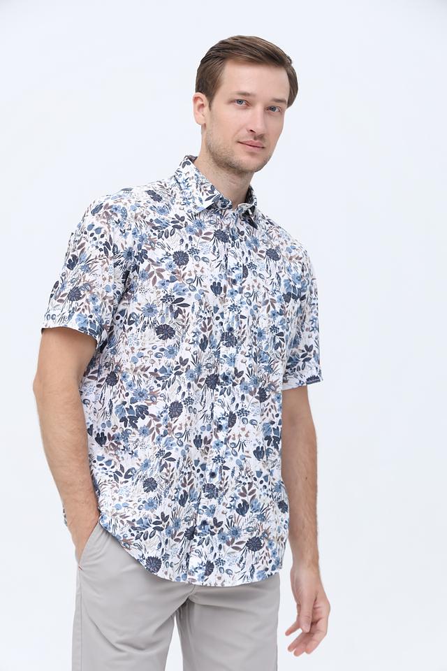 Рубашка кр Casa Moda с цветочным принтом