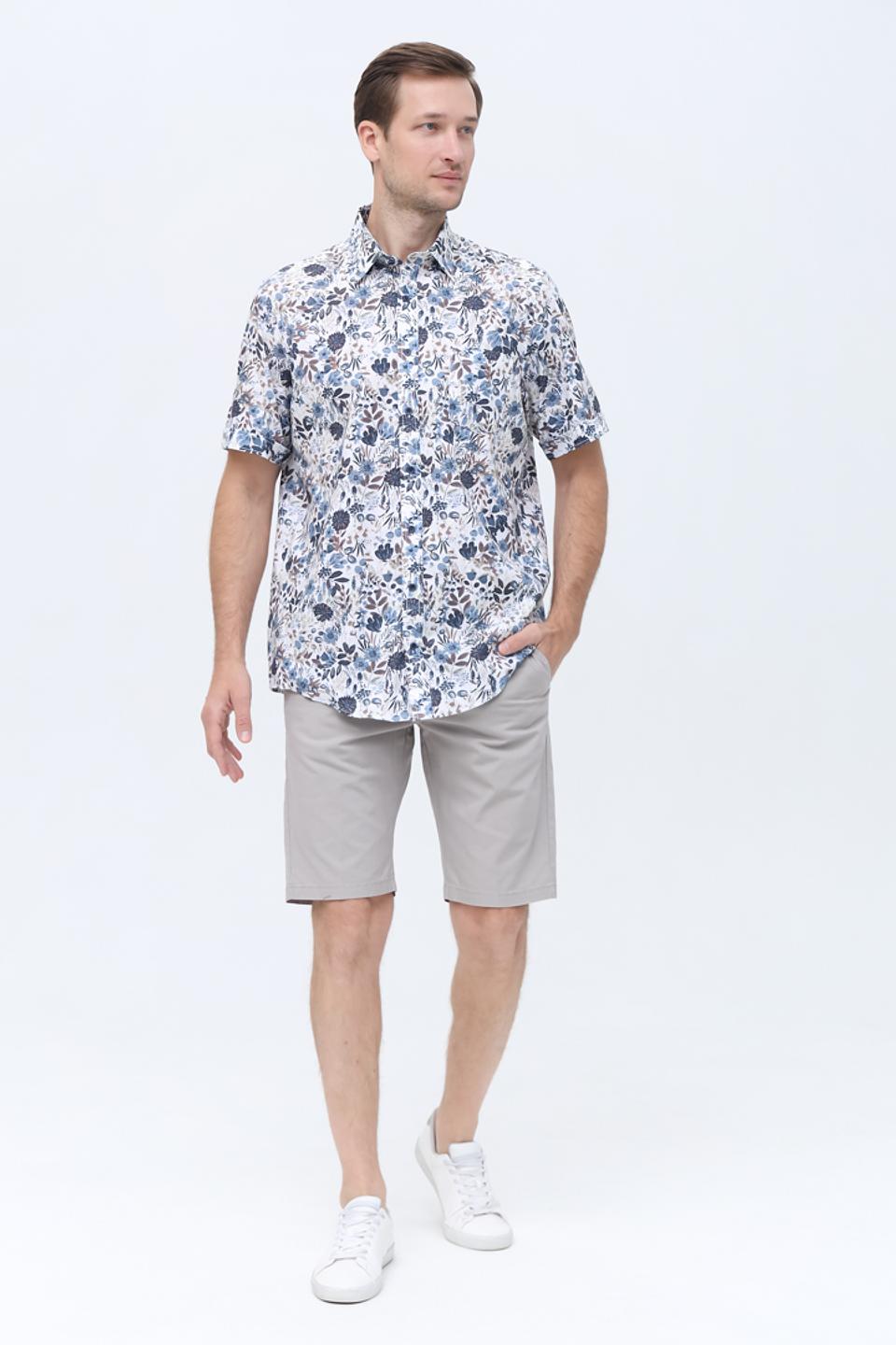 Рубашка кр Casa Moda с цветочным принтом