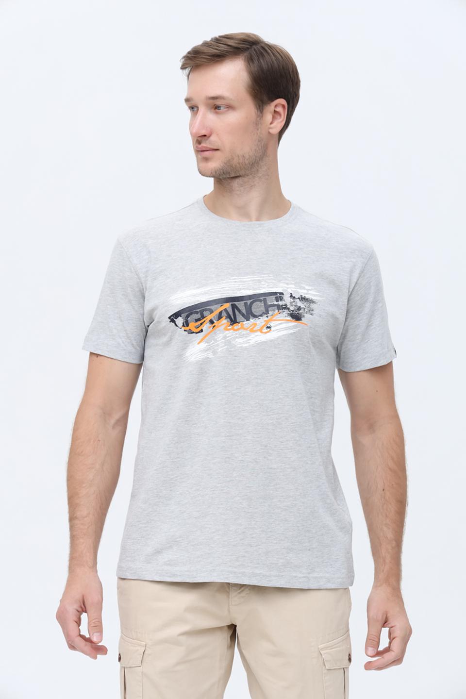 Футболка Granchio с логотипом серый