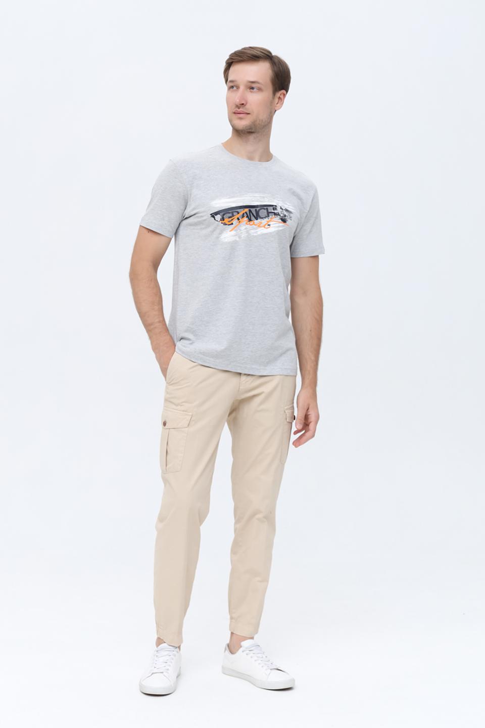 Футболка Granchio с логотипом серый