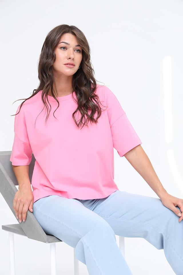 Футболка Tom Tailor розовая оверсайз