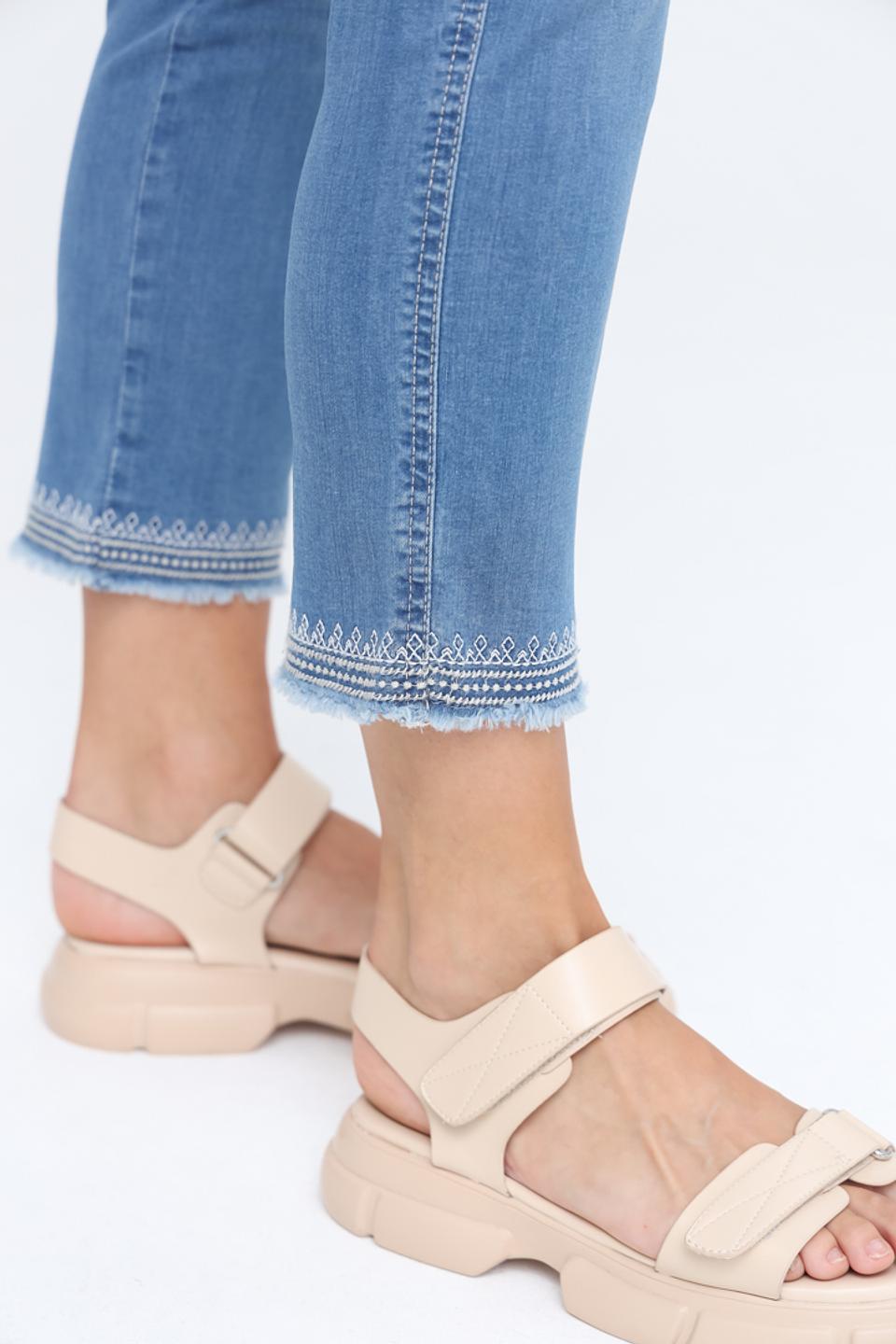 Джинсы Angels укороченные голубые