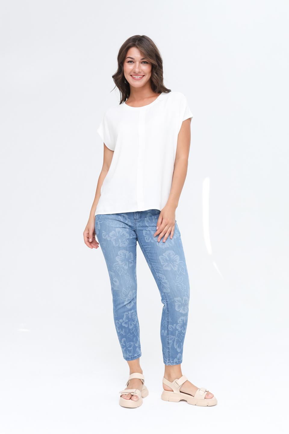 Джинсы Angels с цветочным принтом