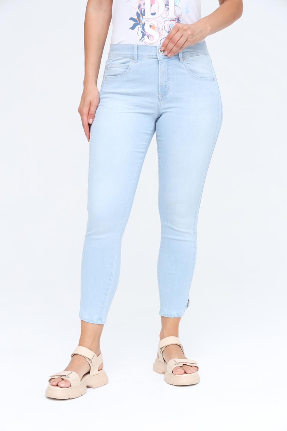 Джинсы Angels светло-голубые с перфорацией