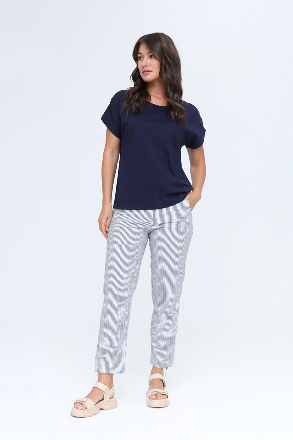 Футболка Gerry Weber темно-синяя с рукавами-буфами