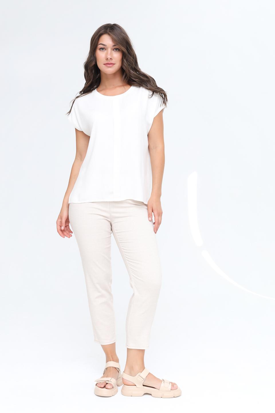 Брюки Frank Walder с узором бежевые